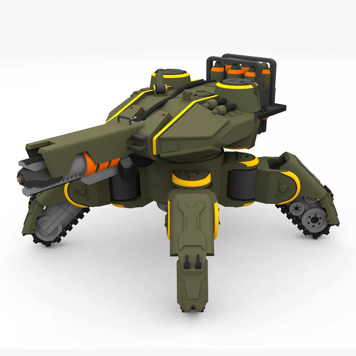 Sci Fi Gun Tower Defense  3D model_0