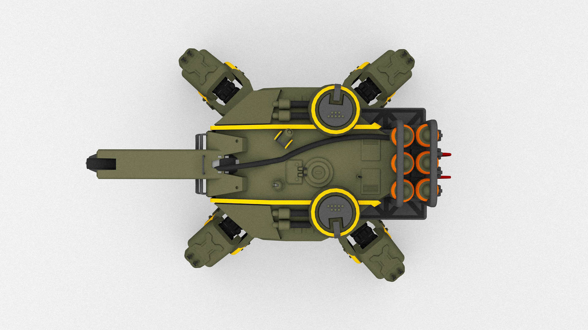 Sci Fi Gun Tower Defense  3D model_4