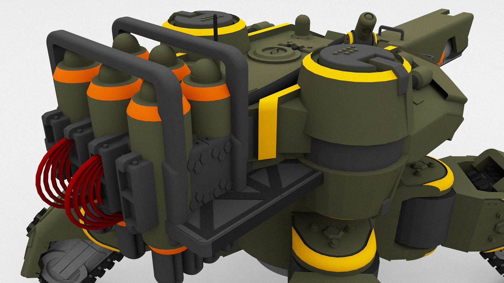 Sci Fi Gun Tower Defense  3D model_5