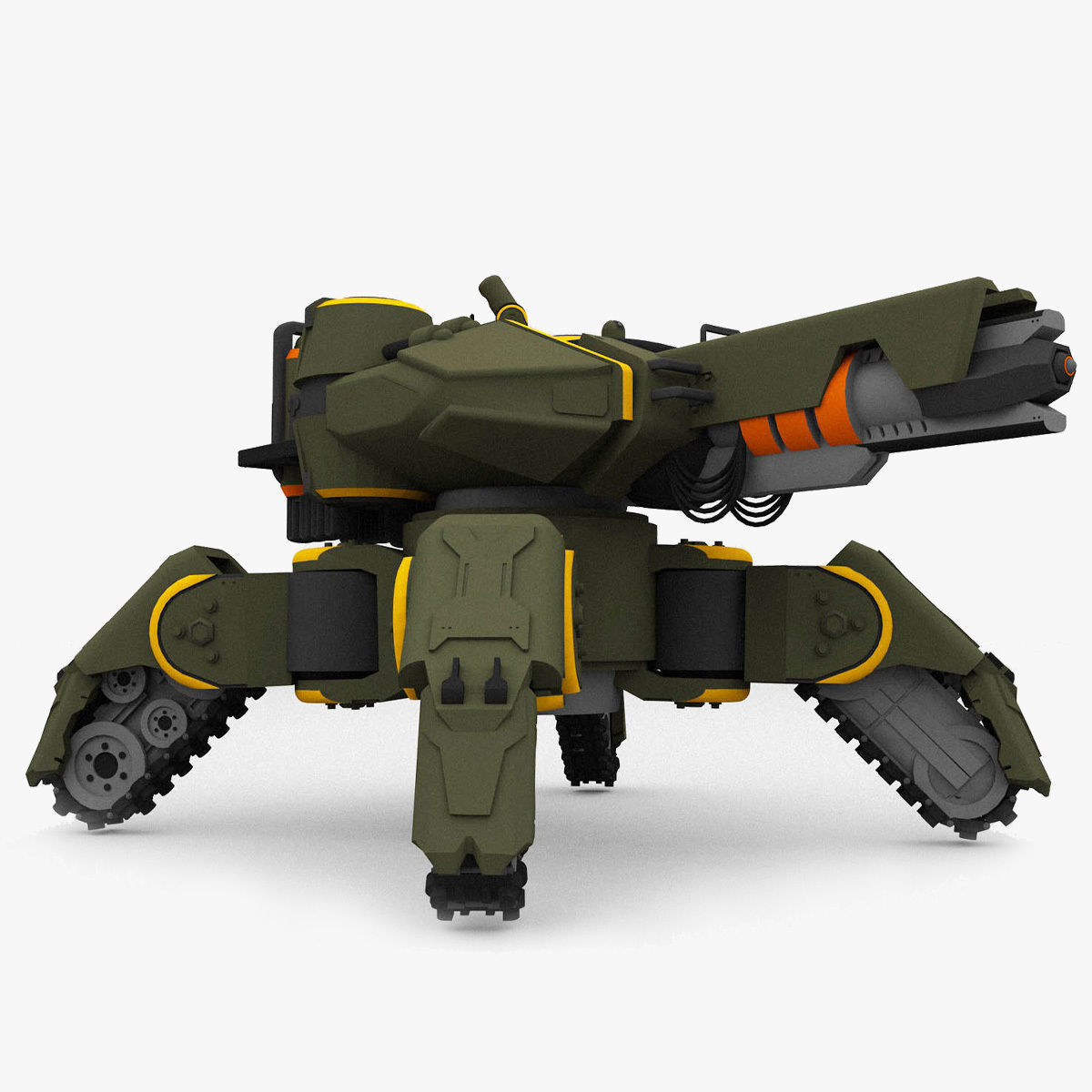 Sci Fi Gun Tower Defense  3D model_7
