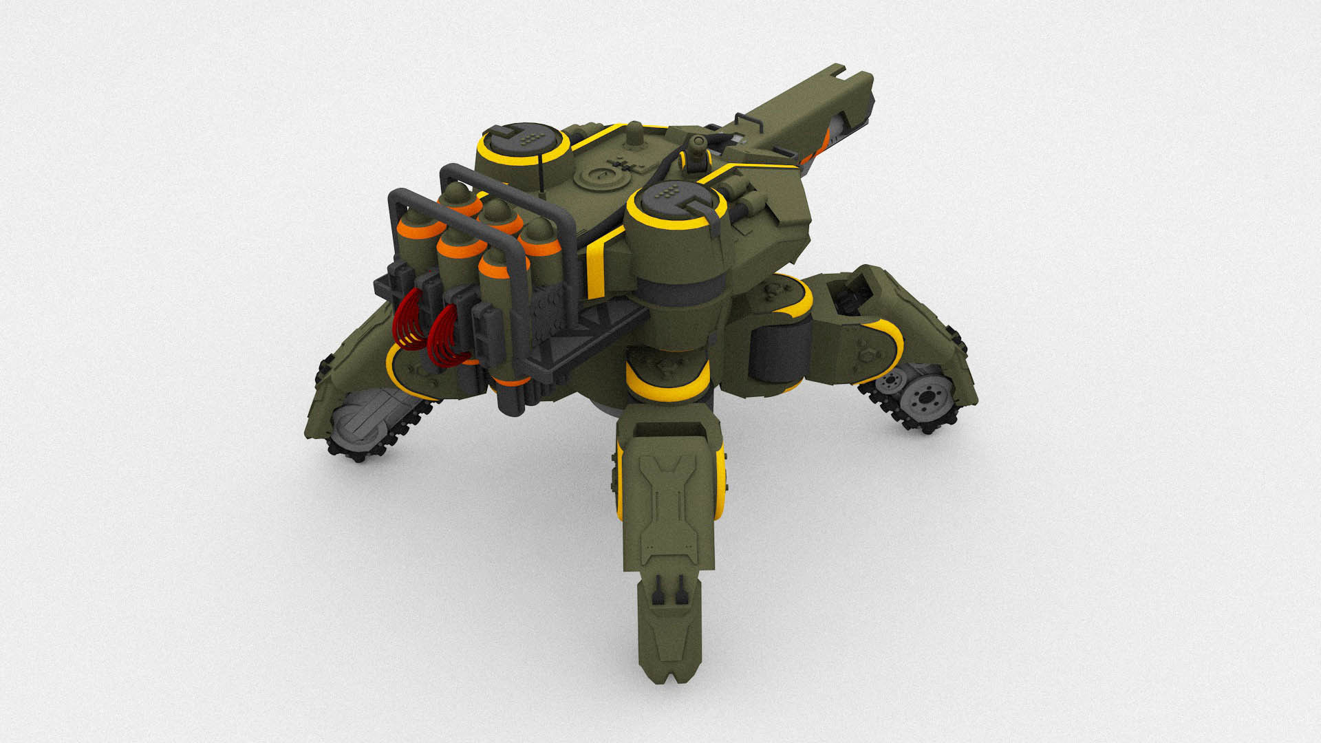 Sci Fi Gun Tower Defense  3D model_3