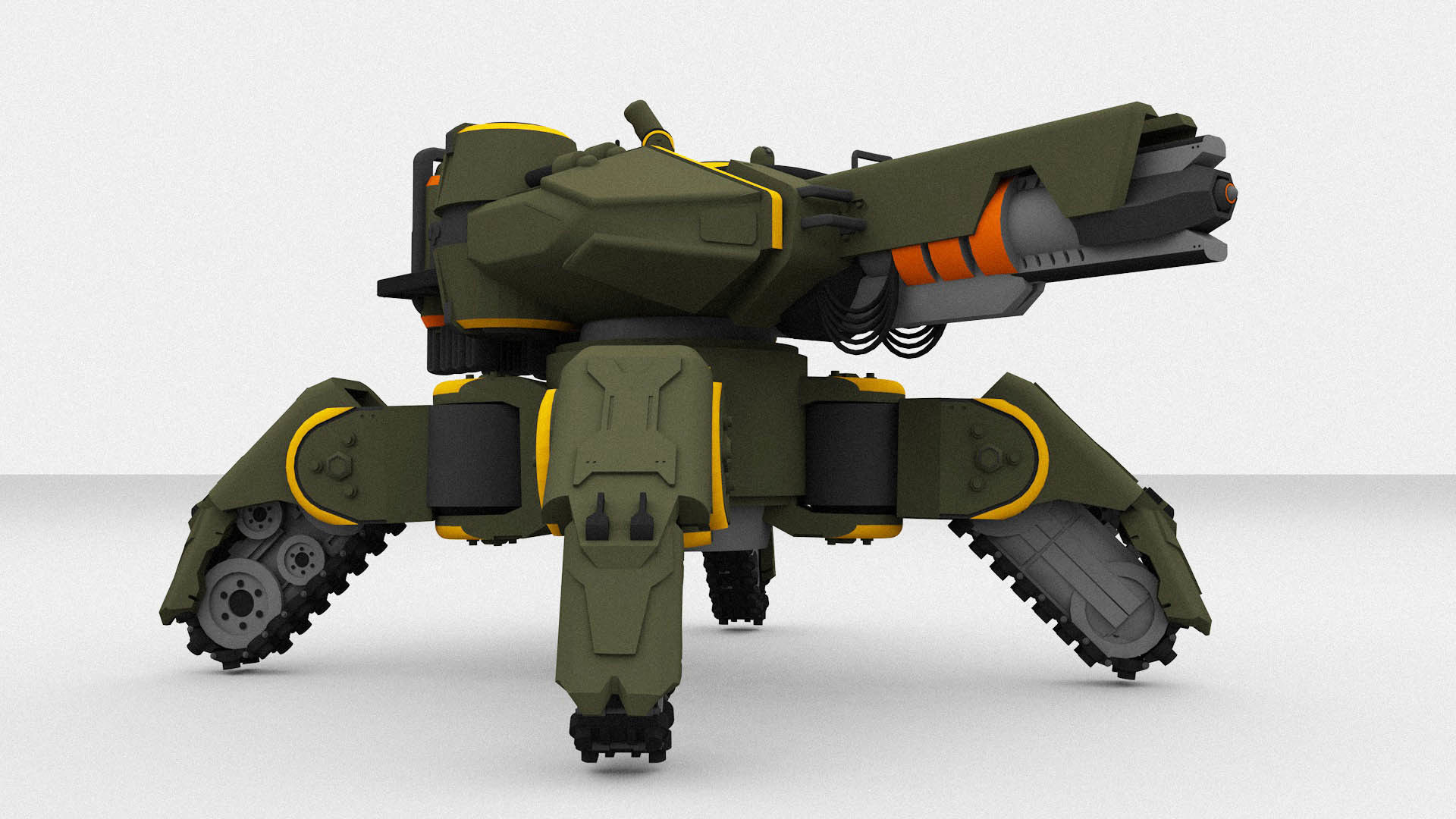 Sci Fi Gun Tower Defense  3D model_2