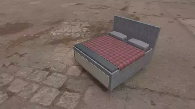 Bad low-poly bed for gta san andreas