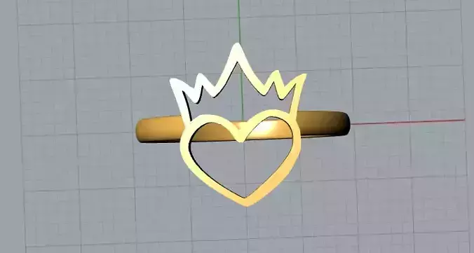 King Heart Ring - Rings Jewelry