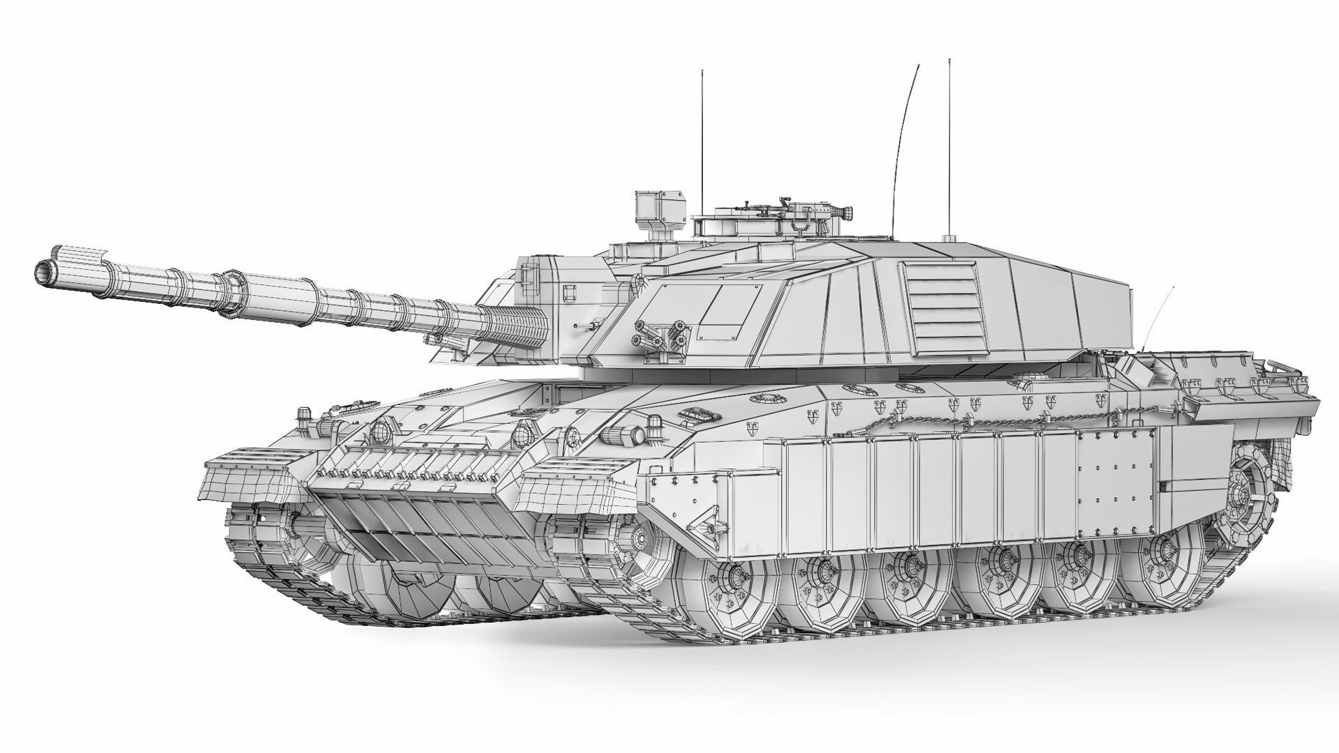 Tank Challenger 2 2010 3D model_8
