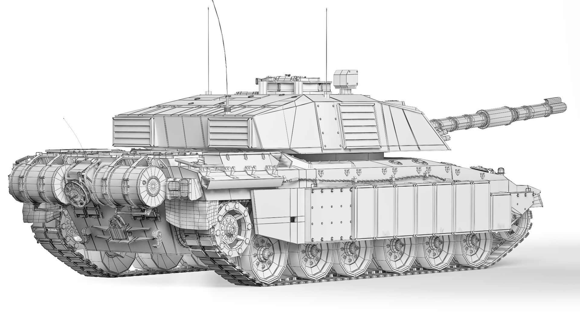 Tank Challenger 2 2010 3D model_9