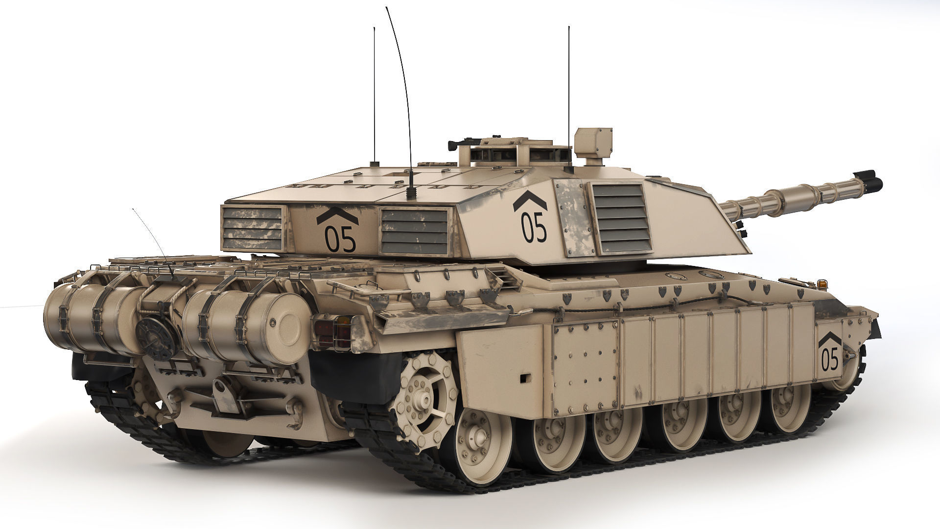 Tank Challenger 2 2010 3D model_4