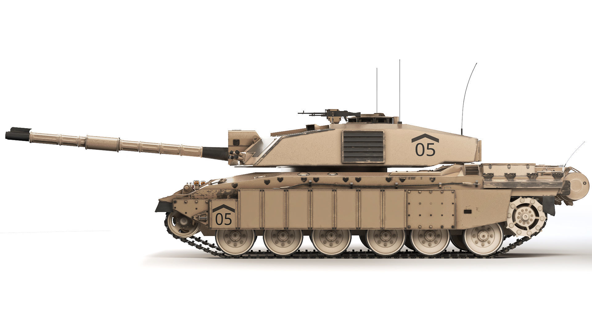 Tank Challenger 2 2010 3D model_1
