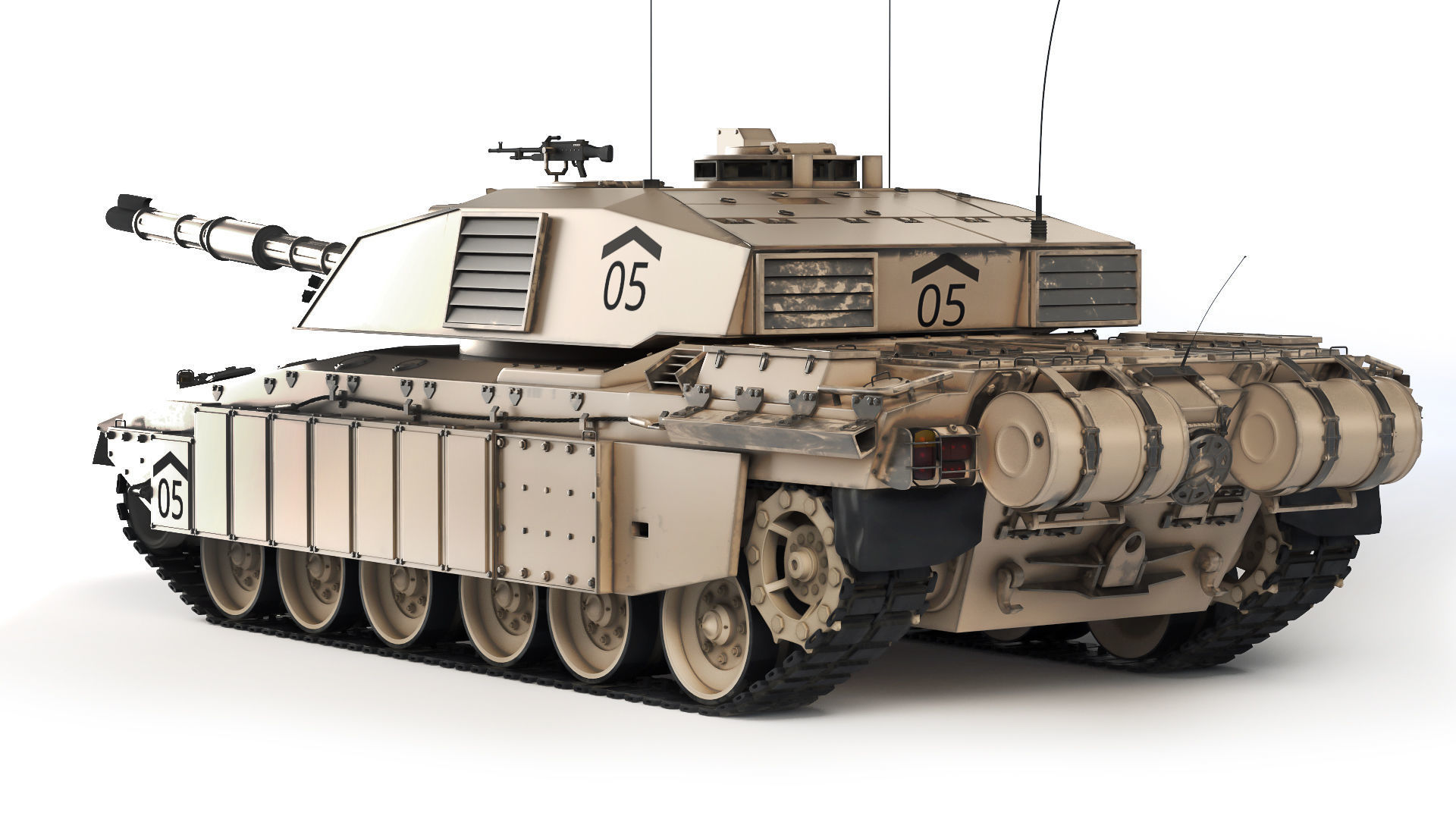 Tank Challenger 2 2010 3D model_2