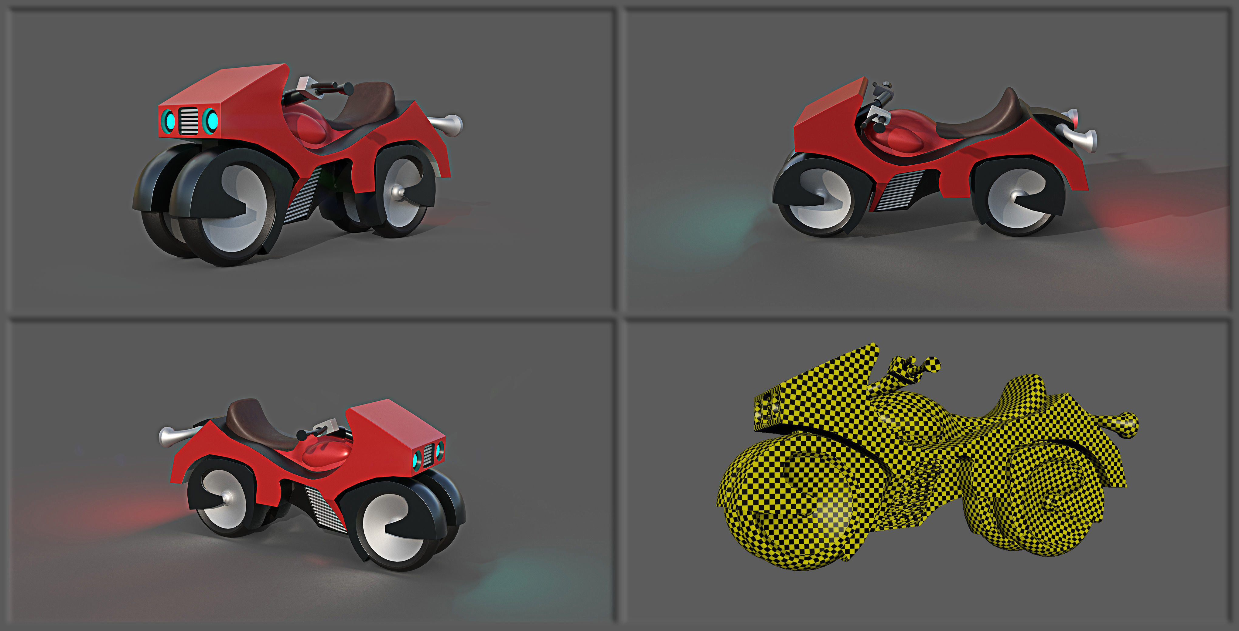 Sci-fi Bikes Pack Game Ready Low-poly 3D model_8