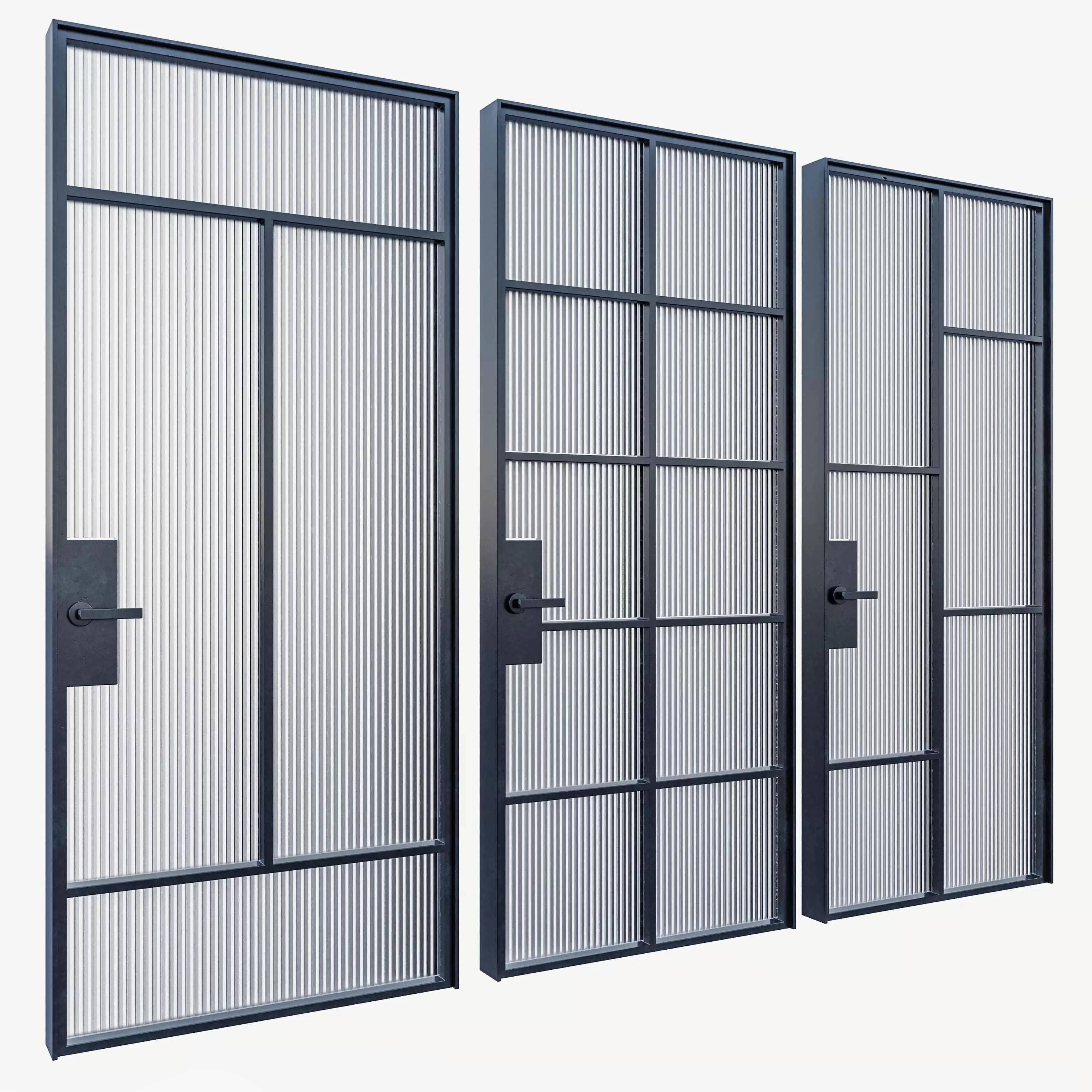 Interior Door Metal Set 03 3D model