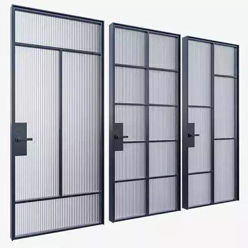 Interior Door Metal Set 03 3D model