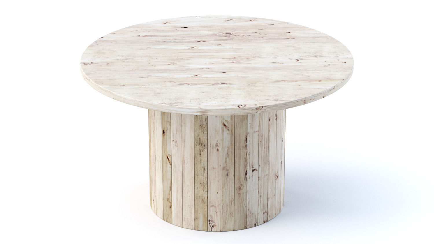 Eric Wooden Round Dining Table 3D model_3