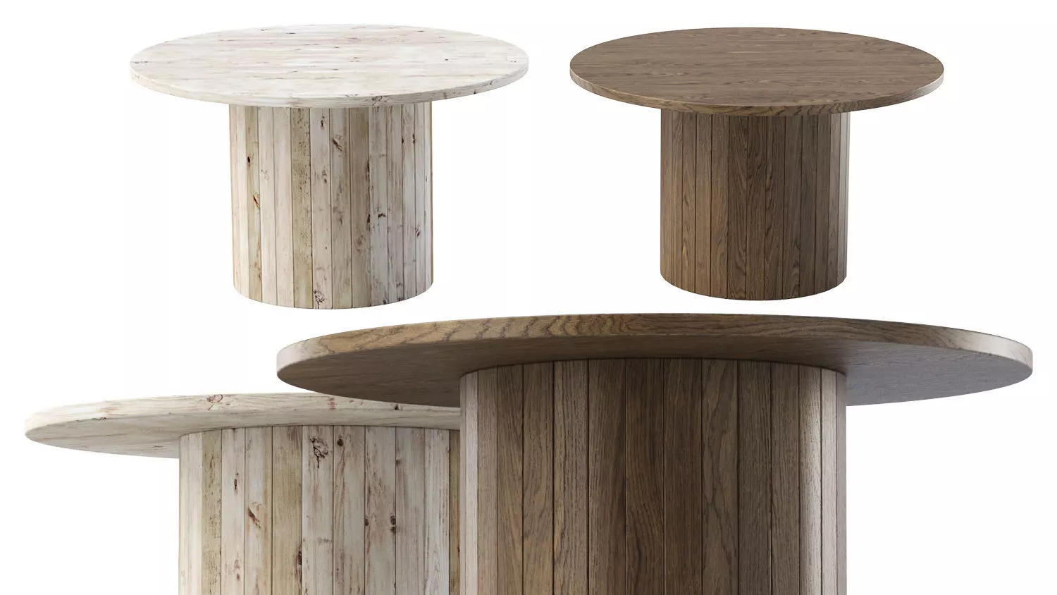 Eric Wooden Round Dining Table 3D model_0
