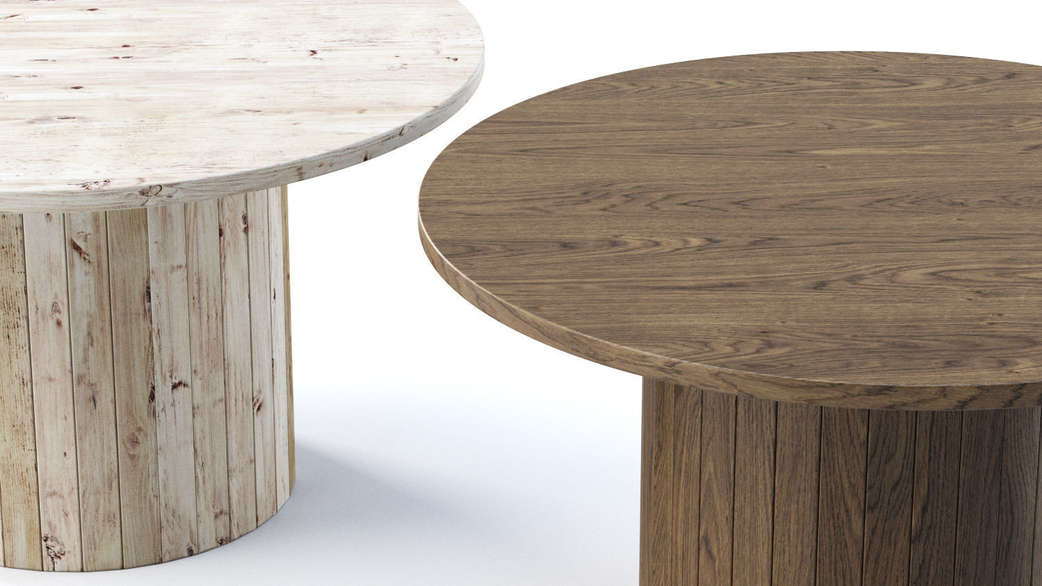 Eric Wooden Round Dining Table 3D model_2