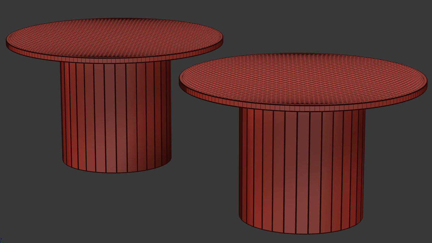 Eric Wooden Round Dining Table 3D model_7