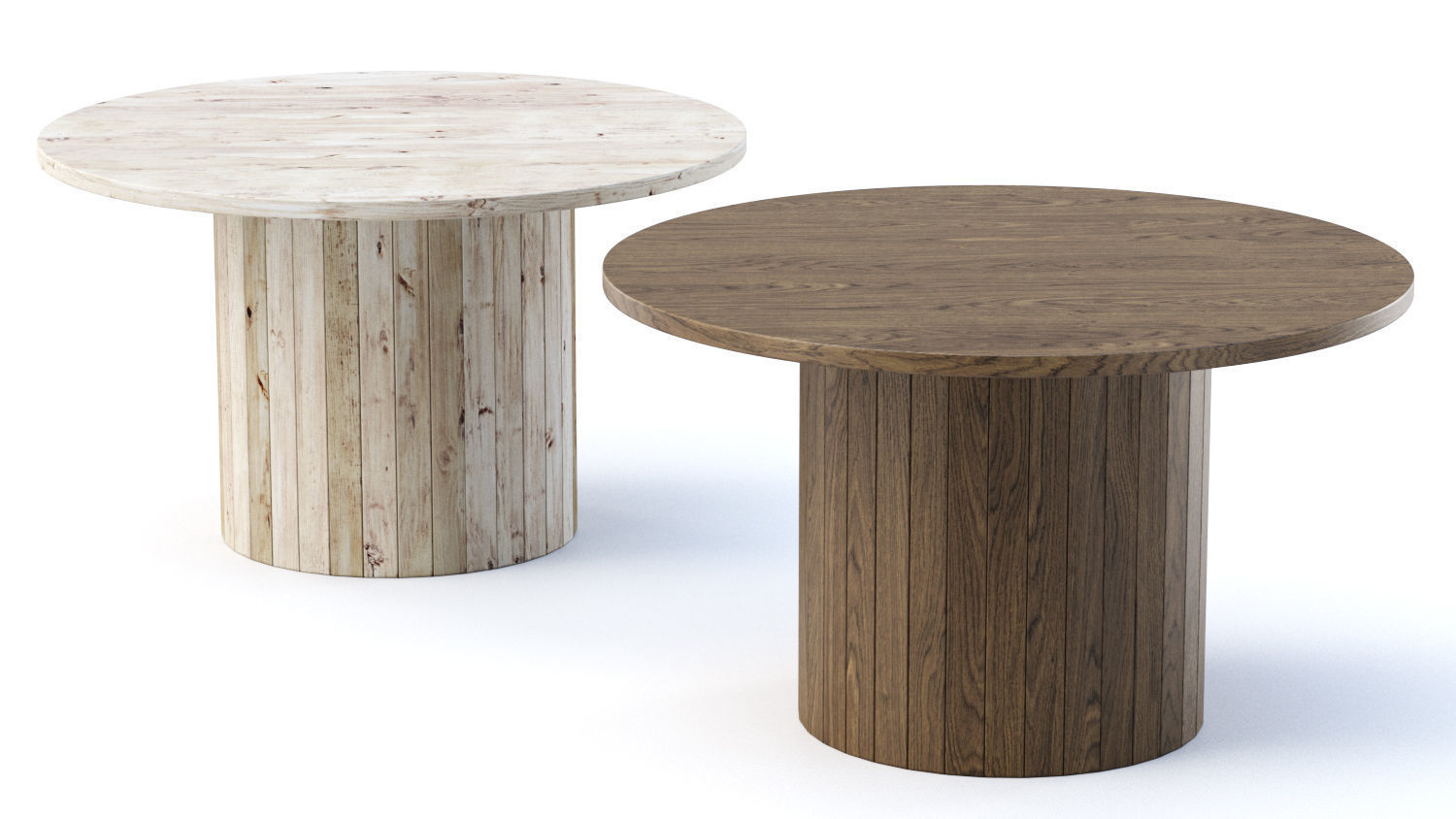 Eric Wooden Round Dining Table 3D model_1