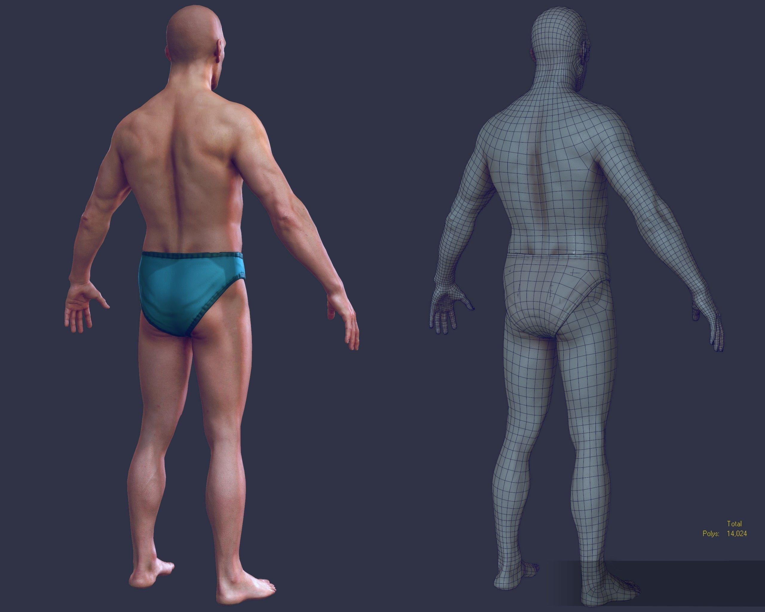 Man 1  - body  -      update  7-26-2017  Low-poly 3D model_4