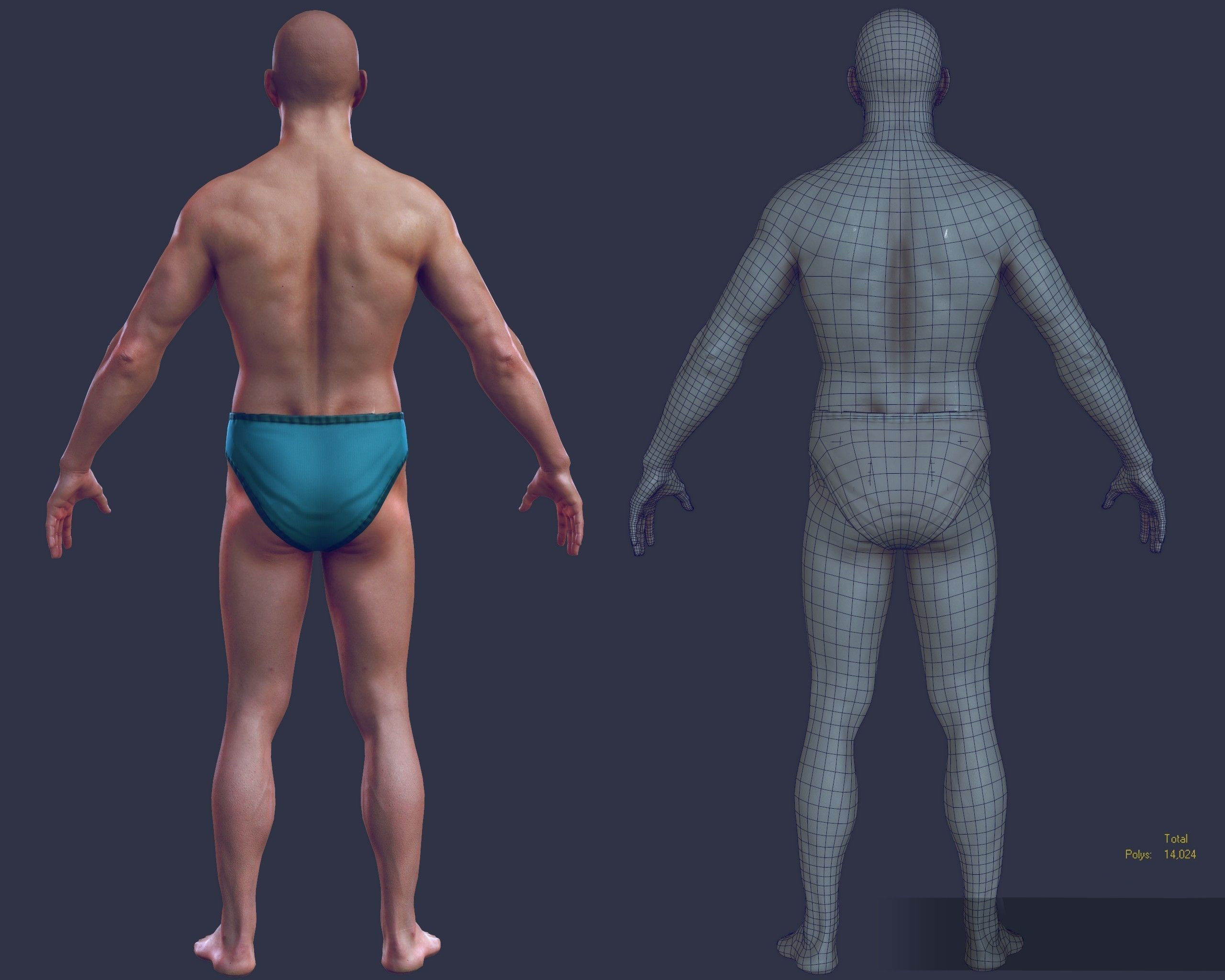 Man 1  - body  -      update  7-26-2017  Low-poly 3D model_5