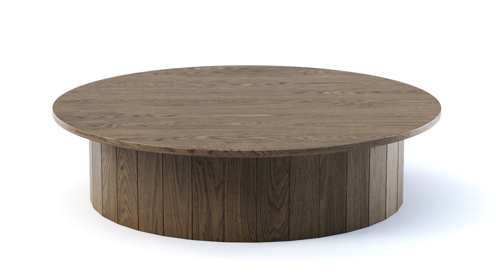Eric Wooden Round Coffee Table 3D model_2