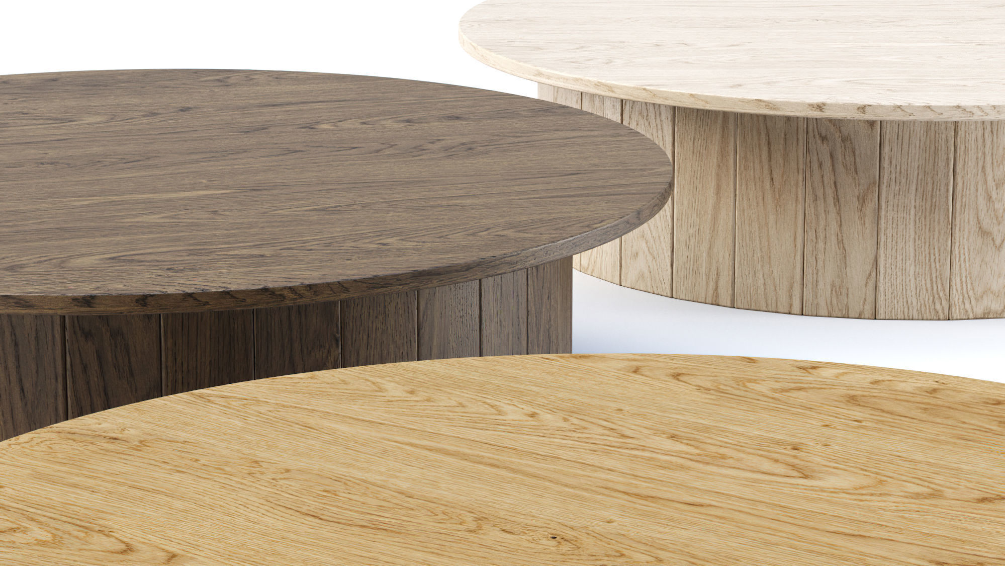 Eric Wooden Round Coffee Table 3D model_1