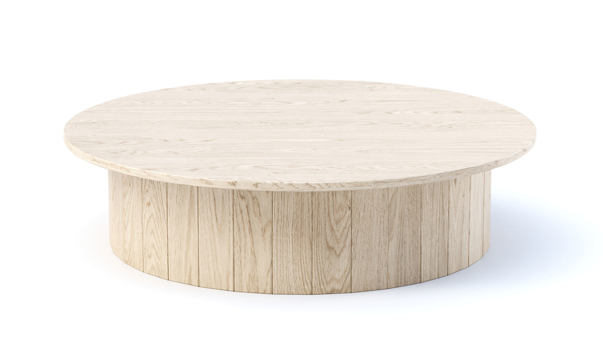 Eric Wooden Round Coffee Table 3D model_3