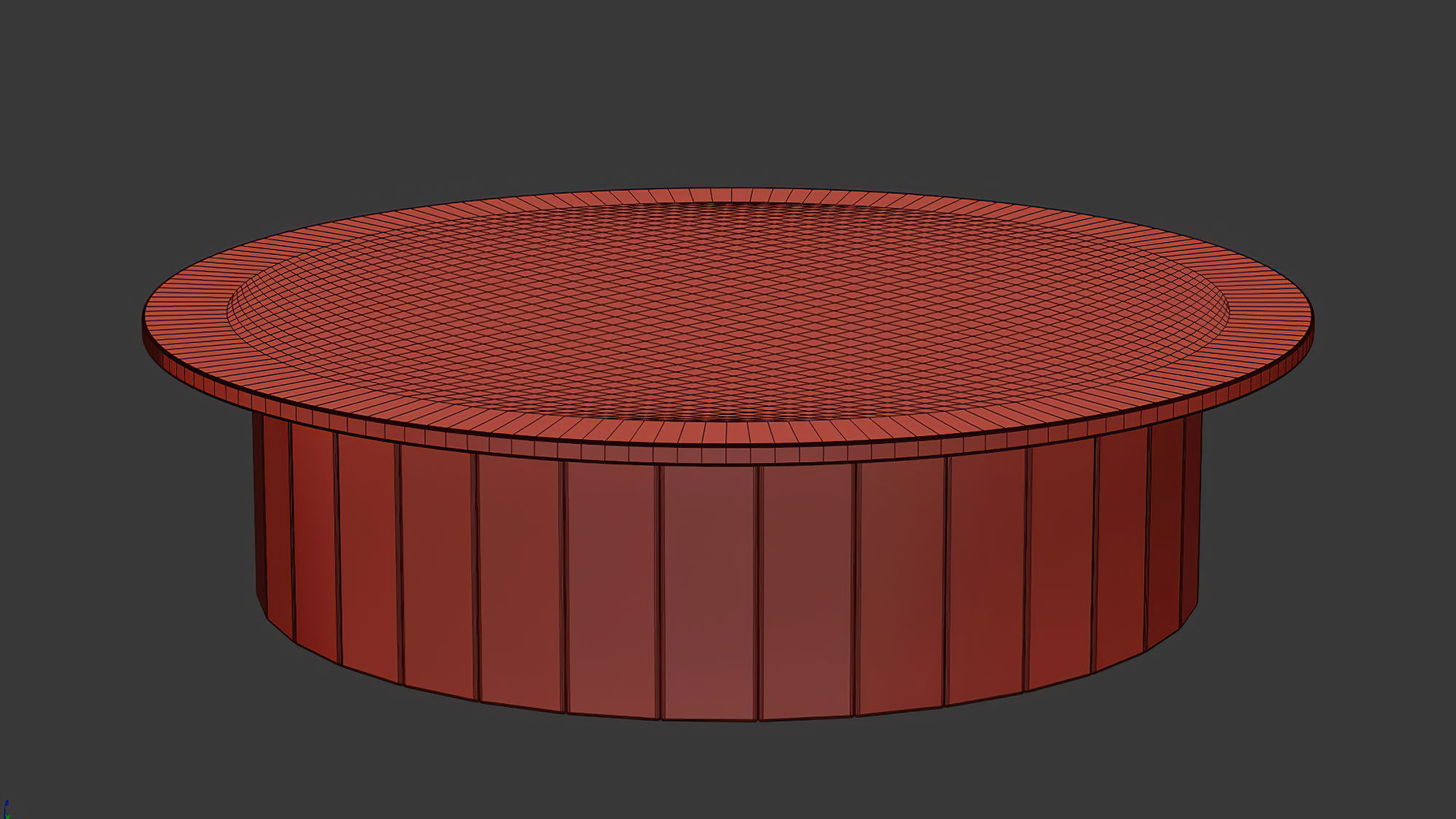 Eric Wooden Round Coffee Table 3D model_6