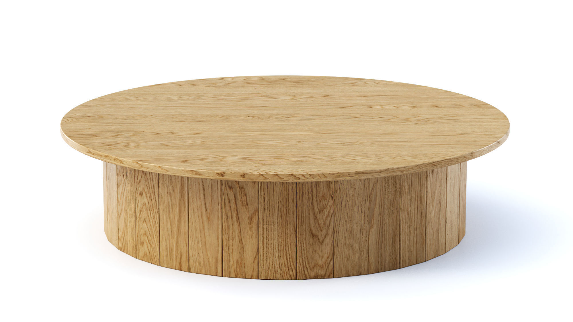 Eric Wooden Round Coffee Table 3D model_4