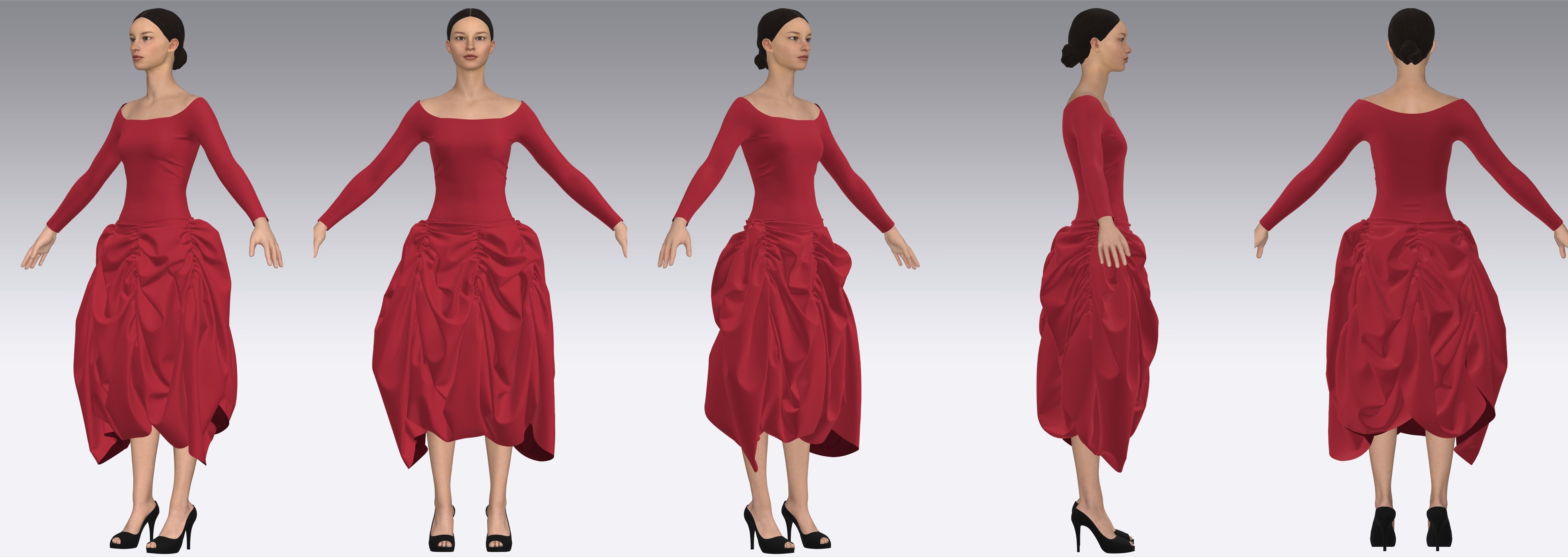 Dress Outfits MD CLO 3D ZPRJ ZPAC project files 3D model_4