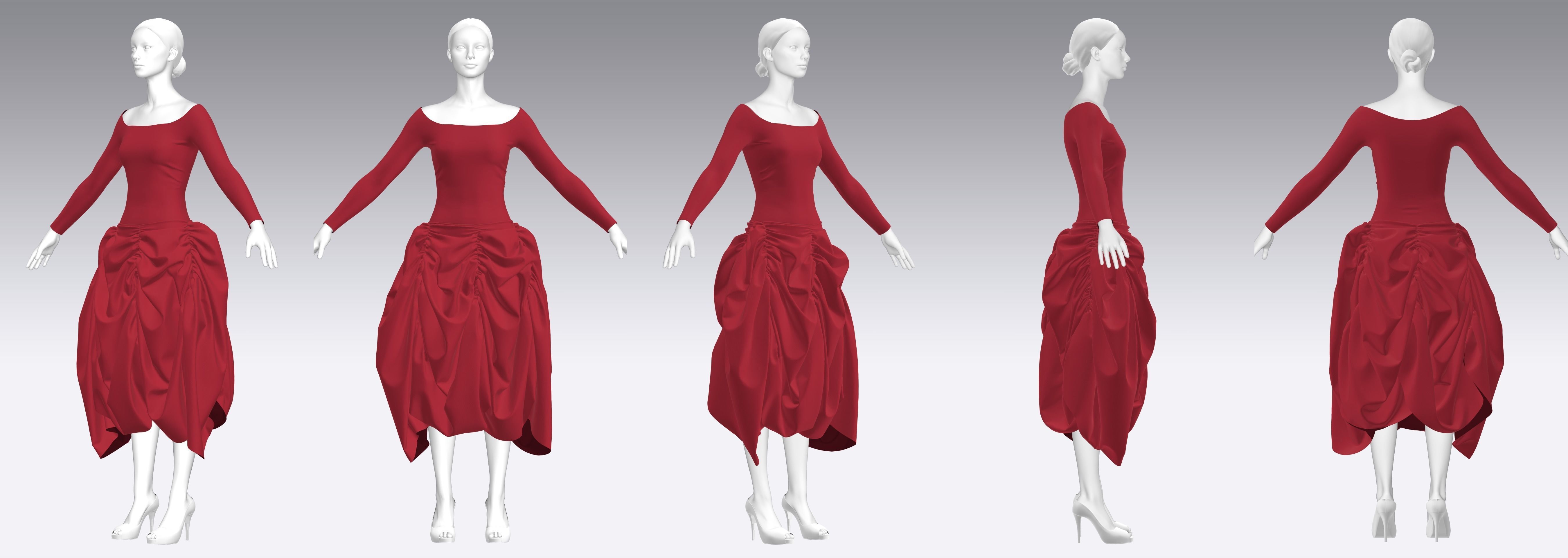 Dress Outfits MD CLO 3D ZPRJ ZPAC project files 3D model_3