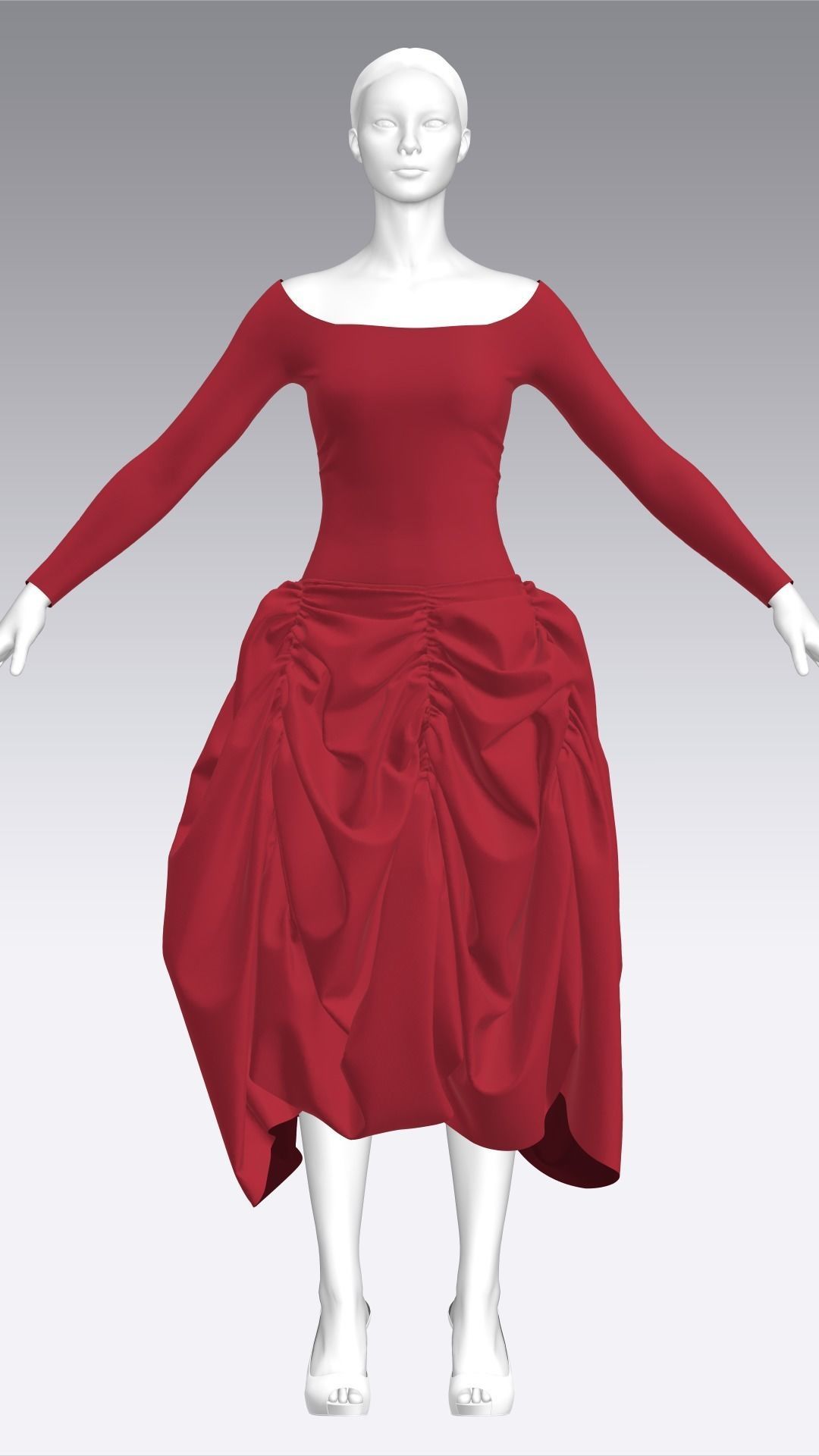 Dress Outfits MD CLO 3D ZPRJ ZPAC project files 3D model_27