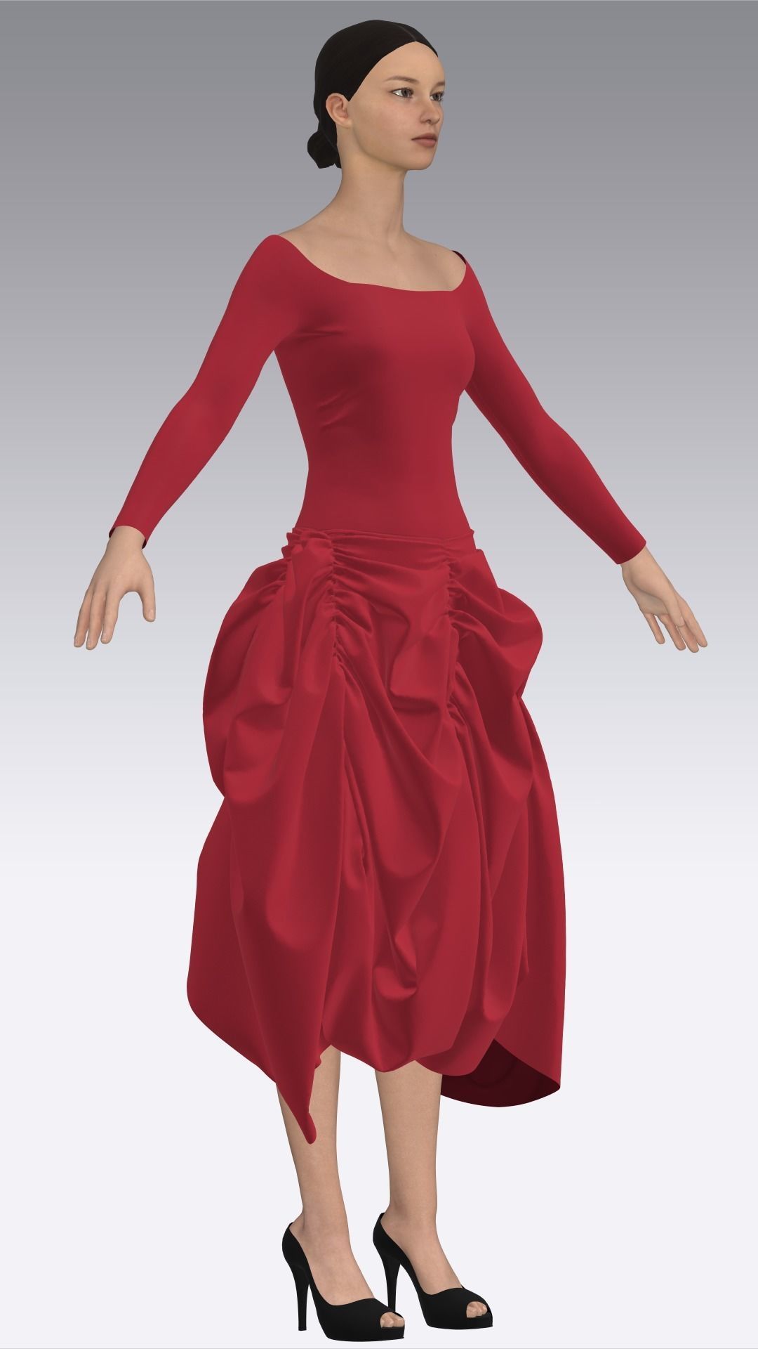 Dress Outfits MD CLO 3D ZPRJ ZPAC project files 3D model_32