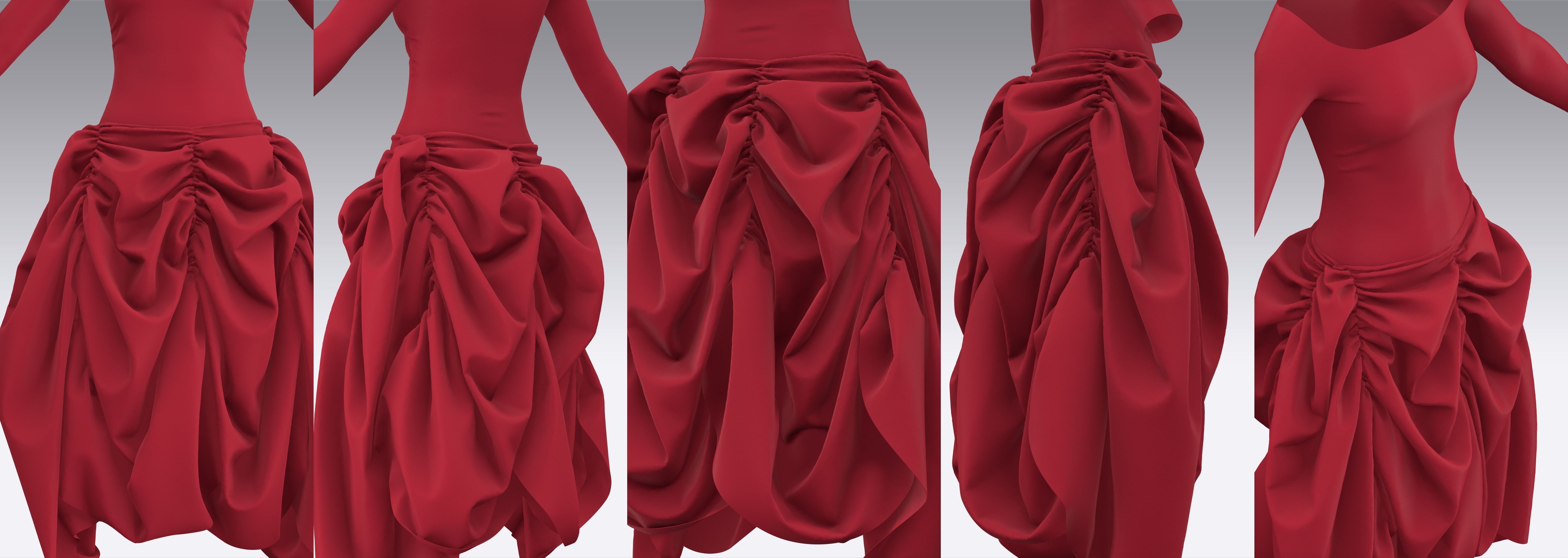 Dress Outfits MD CLO 3D ZPRJ ZPAC project files 3D model_8