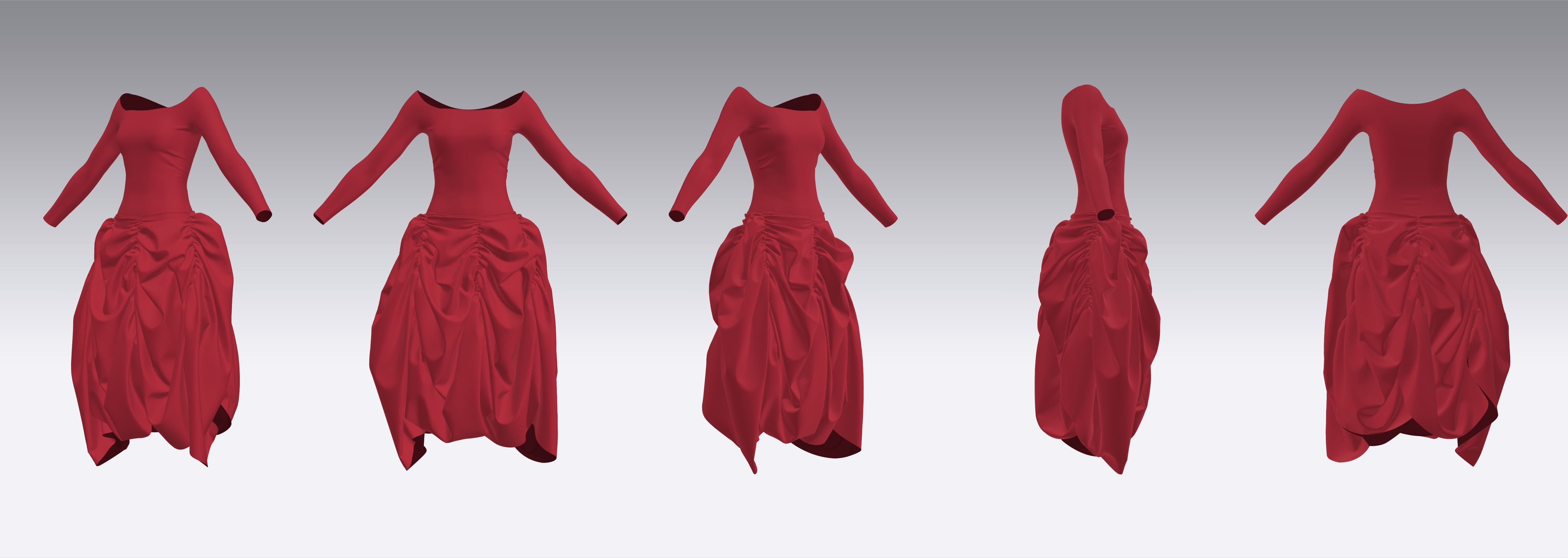 Dress Outfits MD CLO 3D ZPRJ ZPAC project files 3D model_5