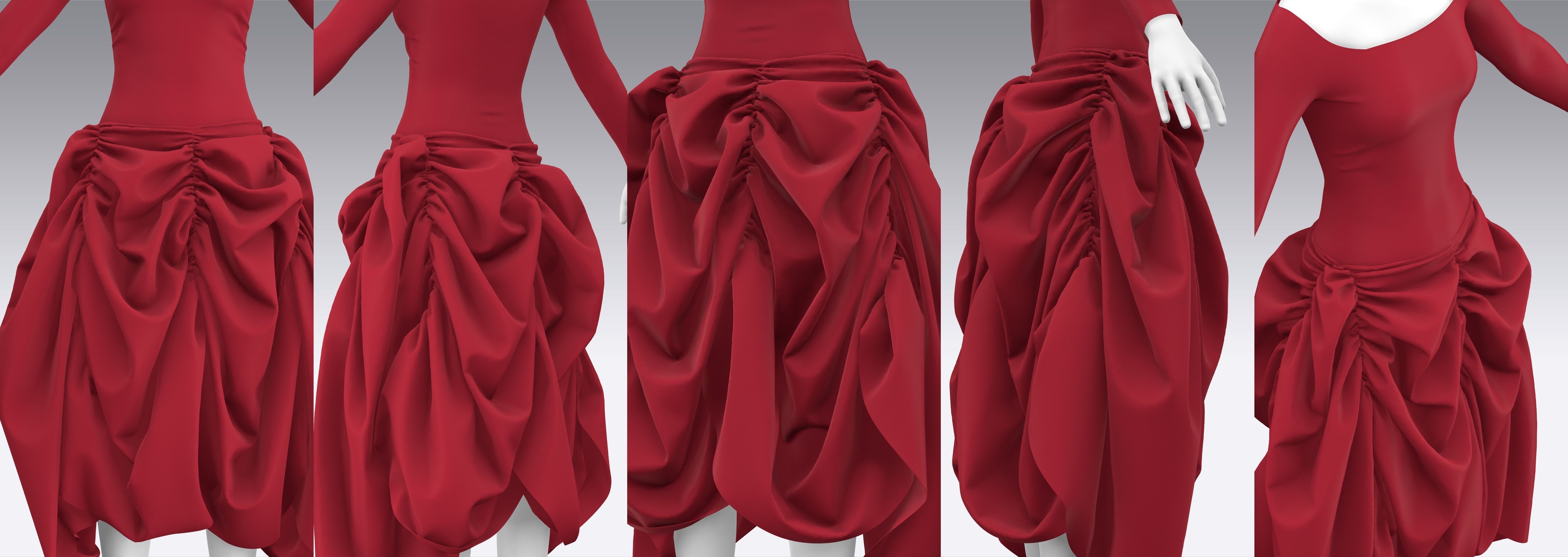 Dress Outfits MD CLO 3D ZPRJ ZPAC project files 3D model_9