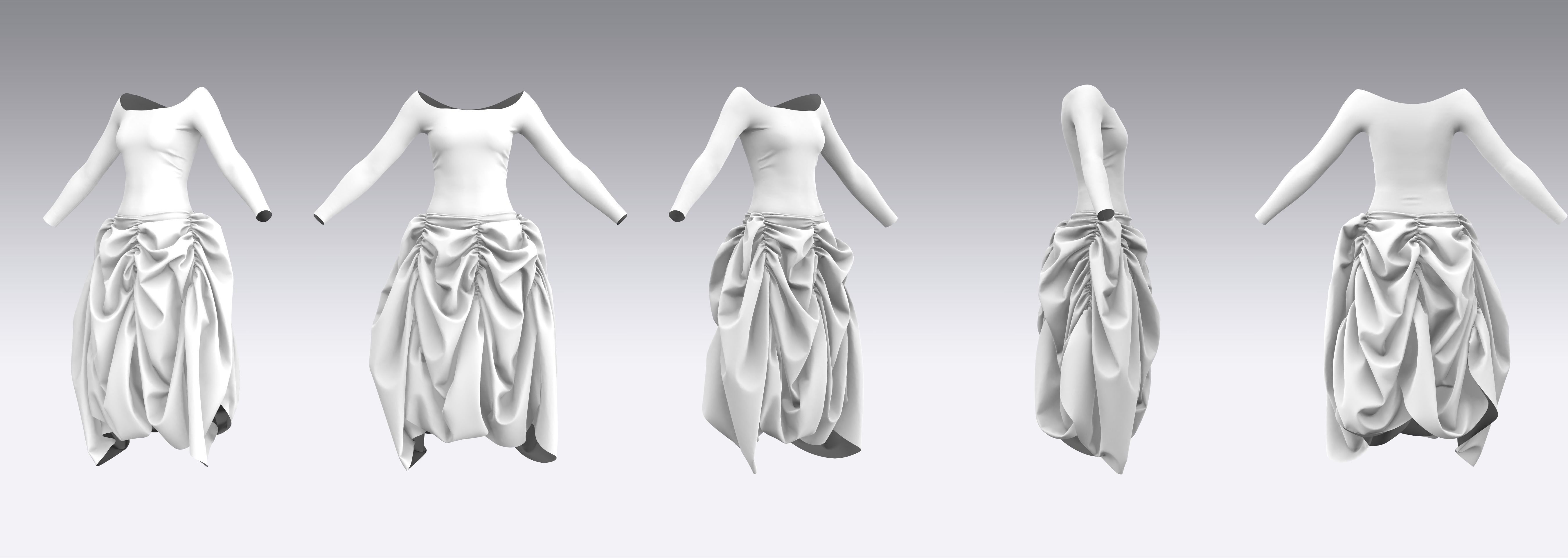 Dress Outfits MD CLO 3D ZPRJ ZPAC project files 3D model_6
