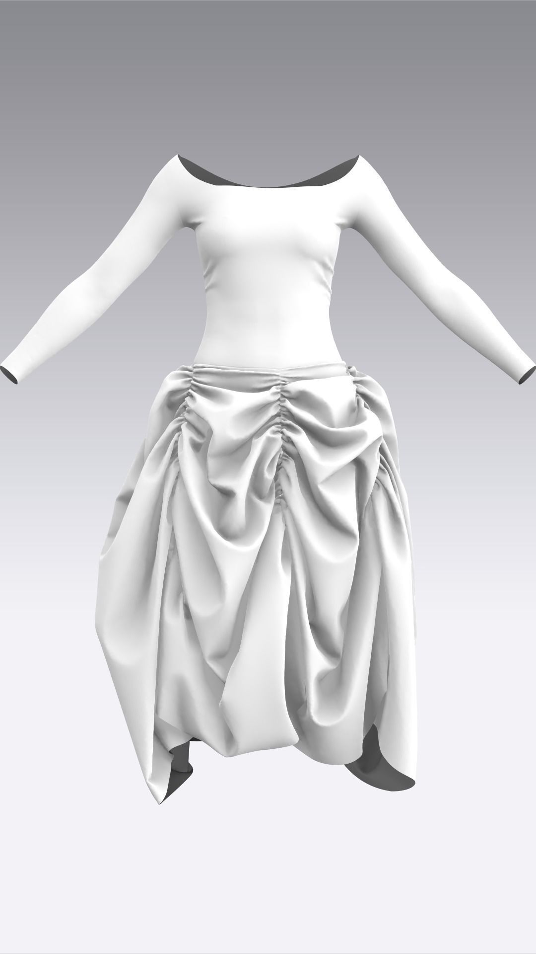 Dress Outfits MD CLO 3D ZPRJ ZPAC project files 3D model_14