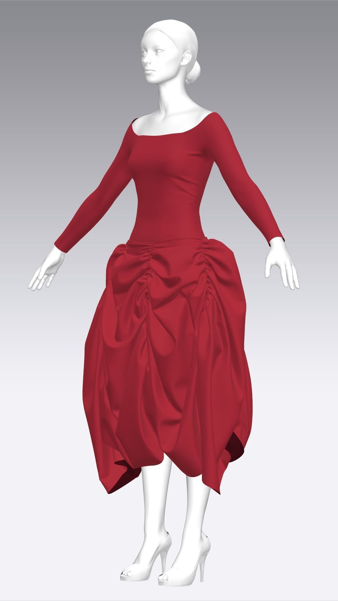 Dress Outfits MD CLO 3D ZPRJ ZPAC project files 3D model_21