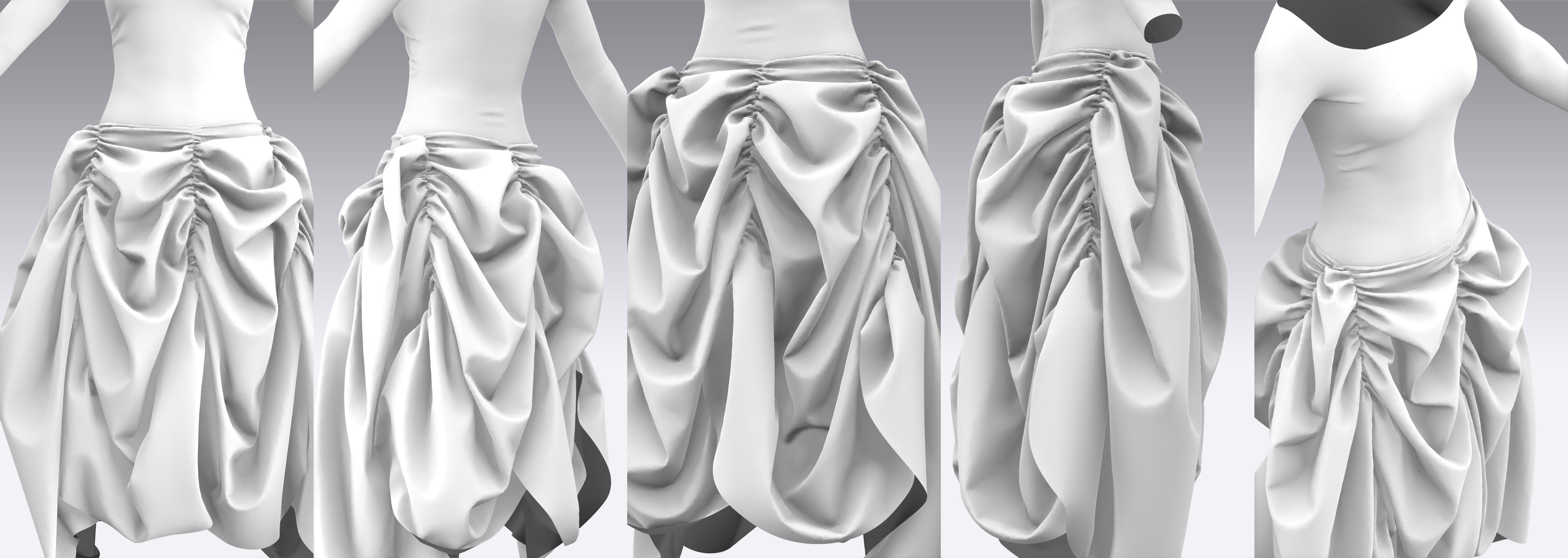 Dress Outfits MD CLO 3D ZPRJ ZPAC project files 3D model_7