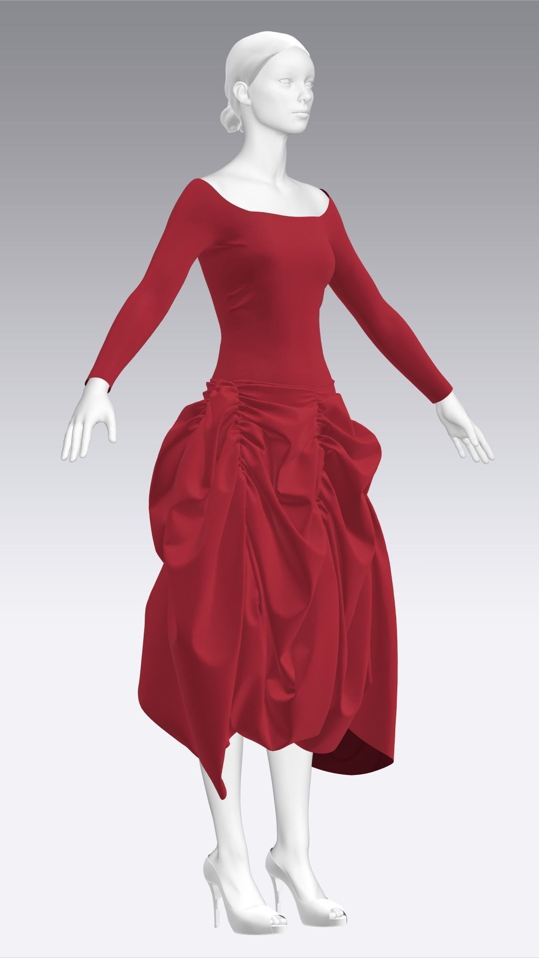 Dress Outfits MD CLO 3D ZPRJ ZPAC project files 3D model_23