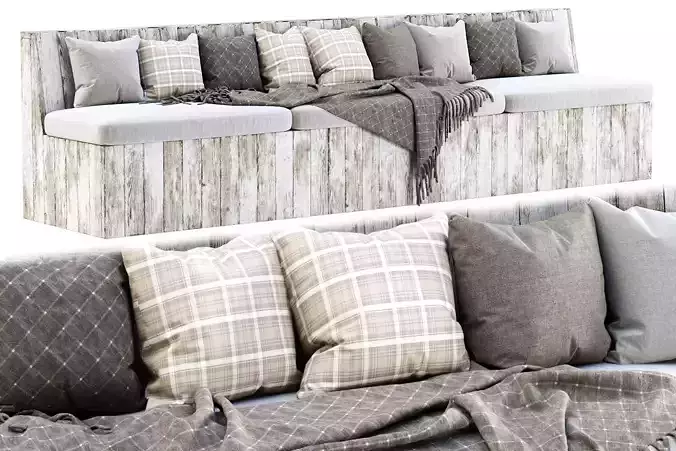 Eric Wooden Large Restaurant Sofa SD24