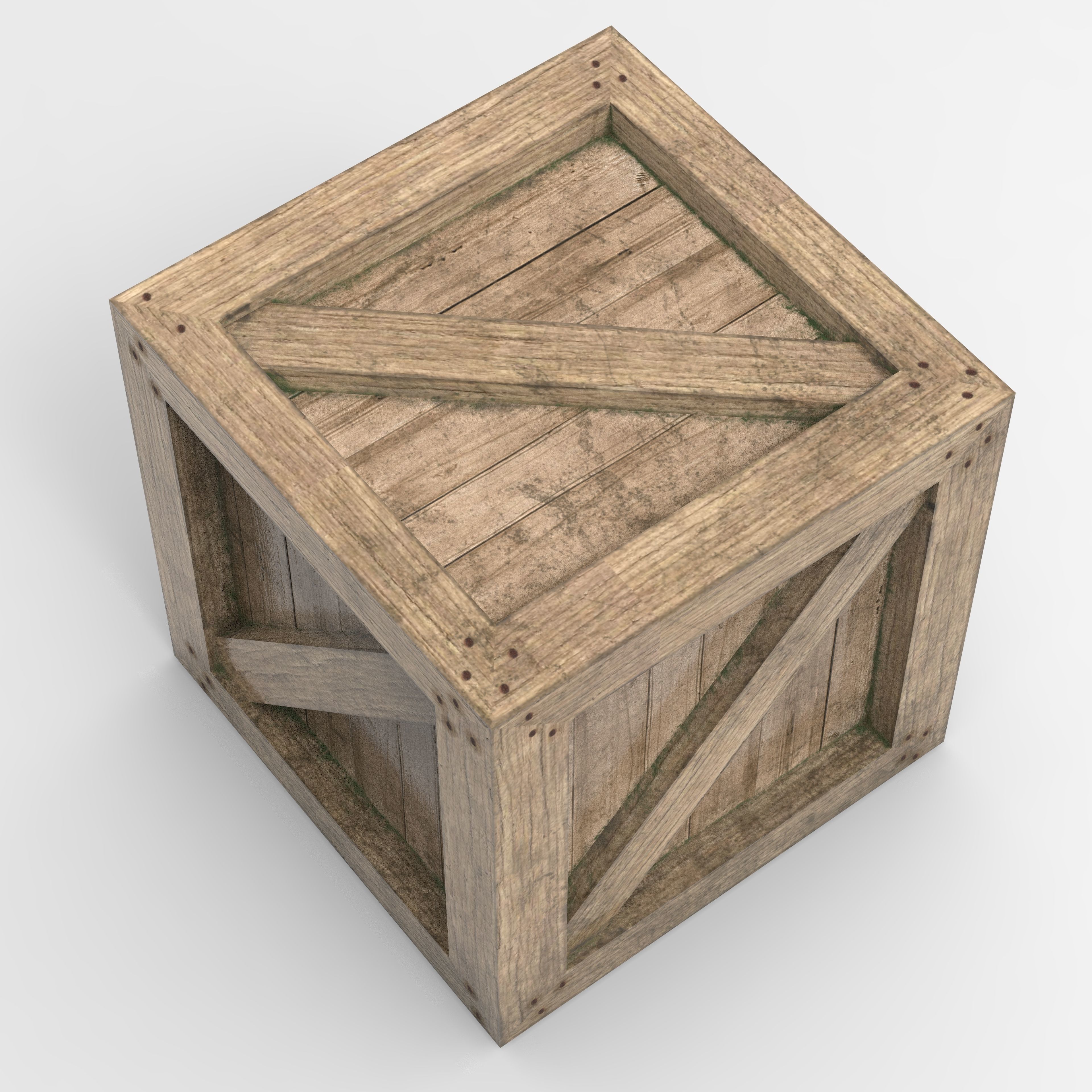Wooden Box Crate Low-poly 3D model Low-poly 3D model_6