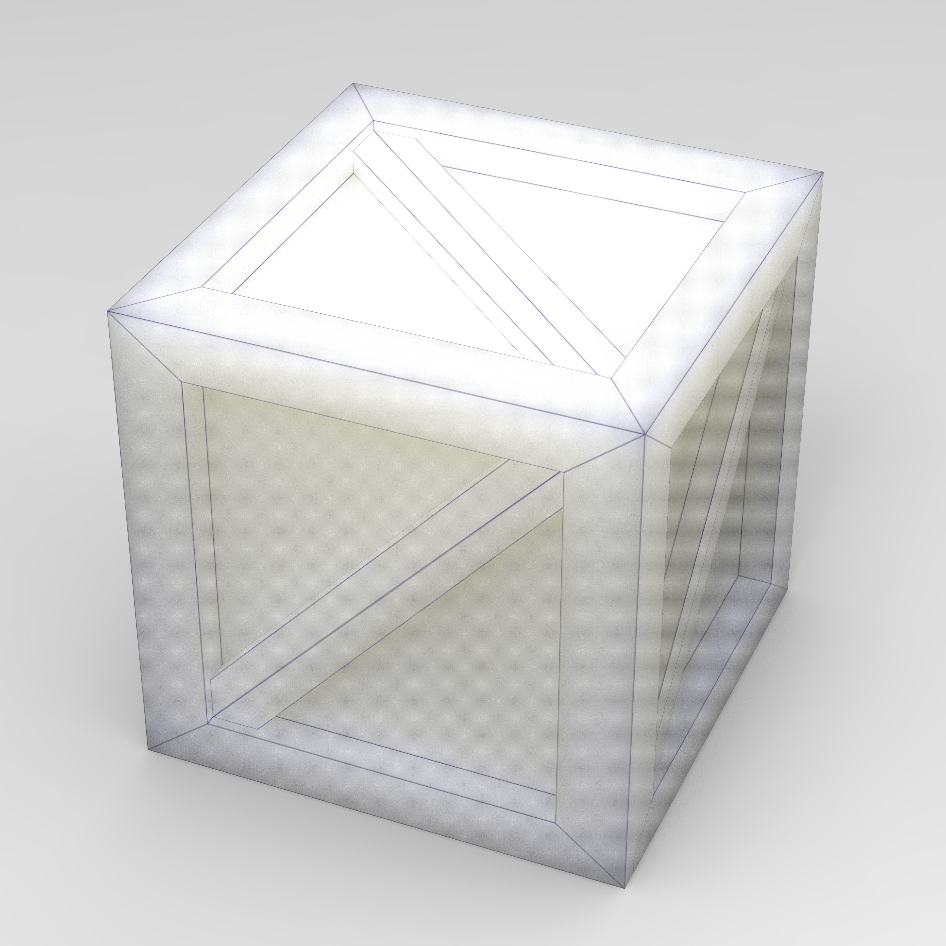 Wooden Box Crate Low-poly 3D model Low-poly 3D model_9