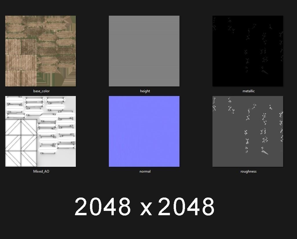 Wooden Box Crate Low-poly 3D model Low-poly 3D model_10