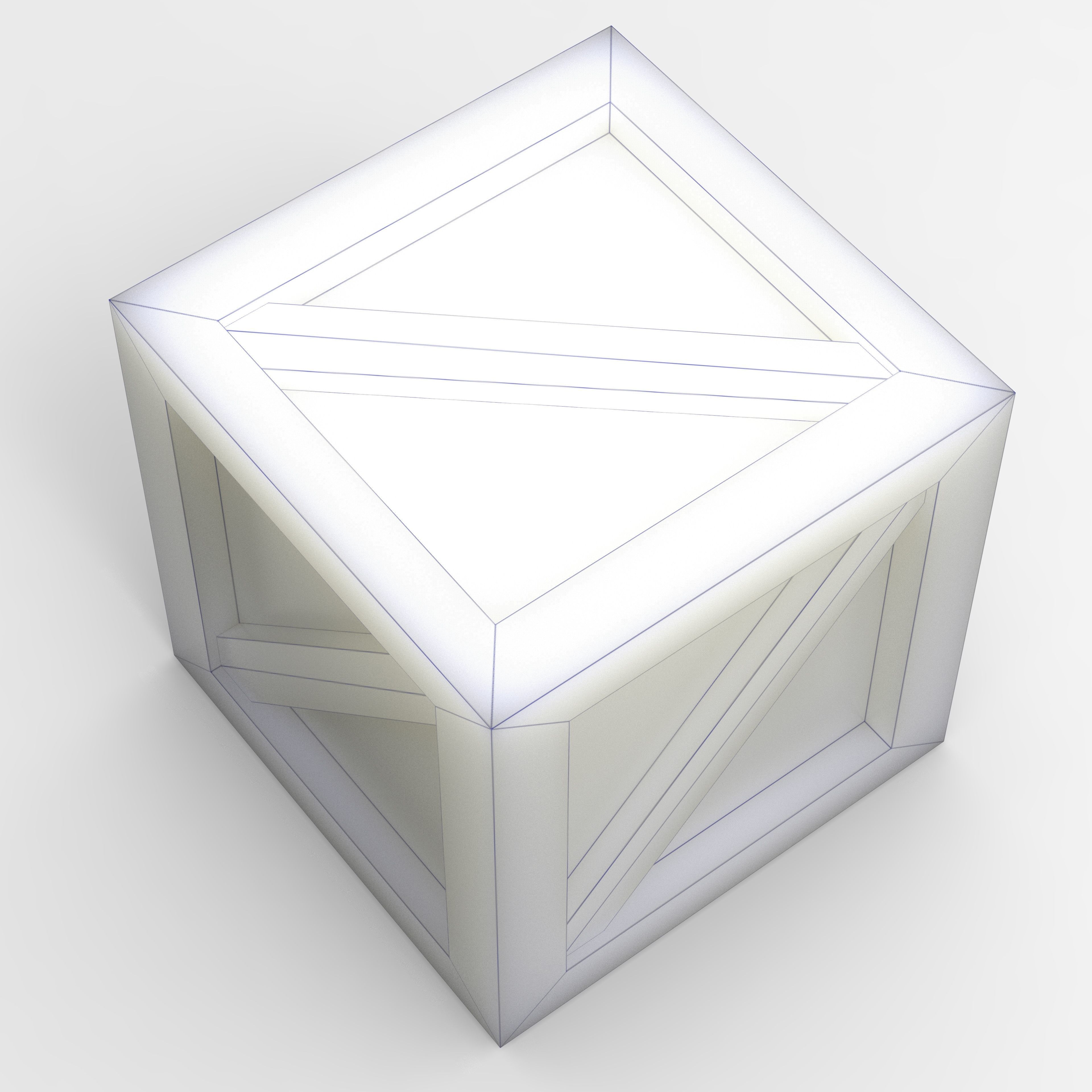 Wooden Box Crate Low-poly 3D model Low-poly 3D model_7