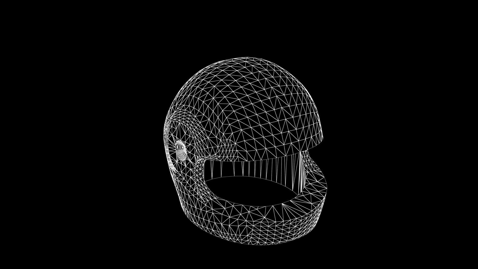 Real size Lego Space Helmet Low-poly 3D model_7