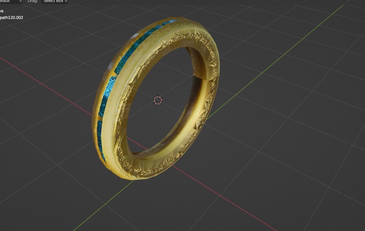 golden ring 3D model_2