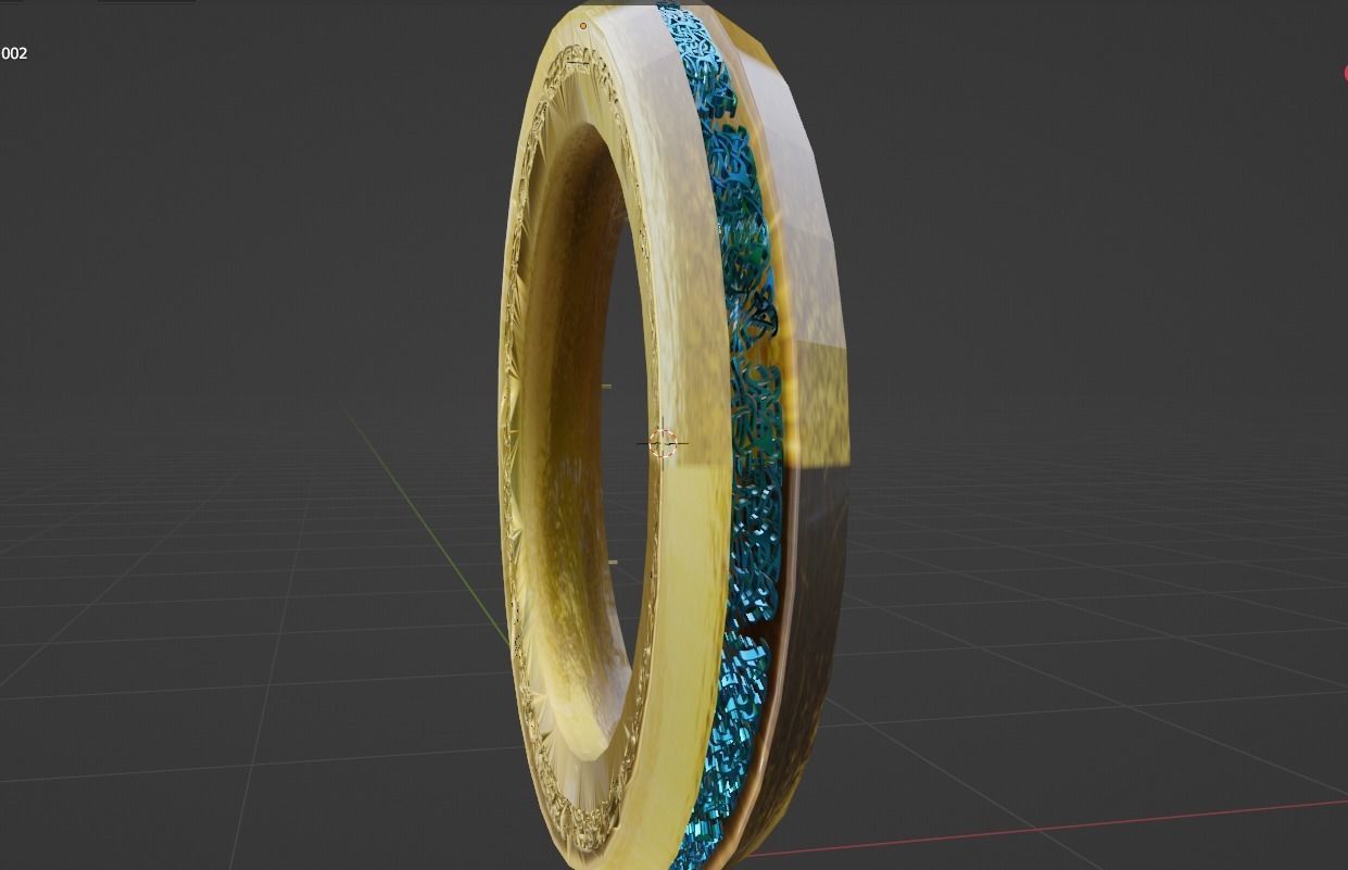 golden ring 3D model_5