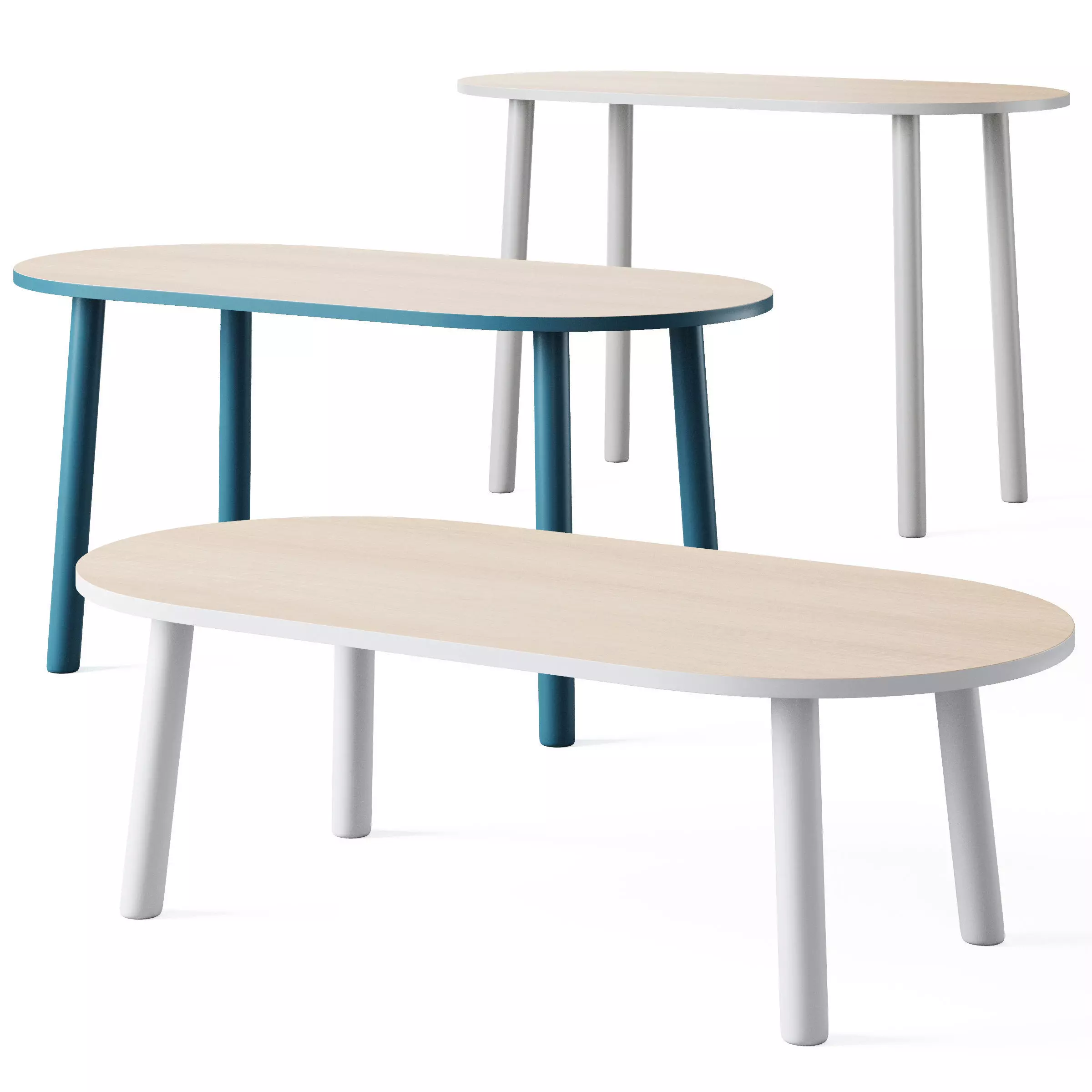 Rue Wood Kids Table 3D model_0