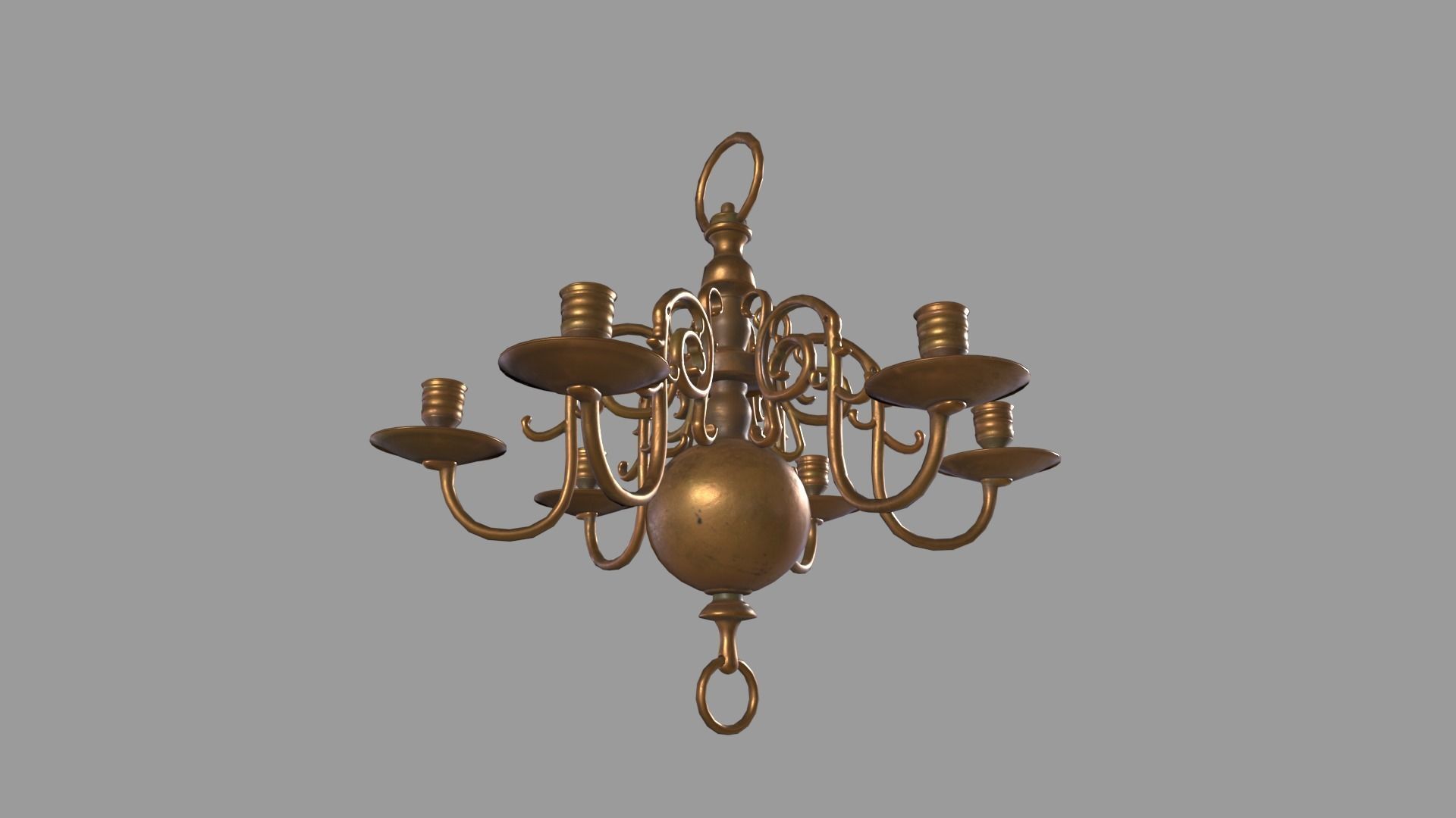 Pirates Candelabra 2 Low-poly 3D model_3